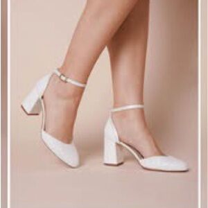 Charlotte Mills Jazzy Pearl Wide Fit Bridal Heels size US 7.5 (EU 38)